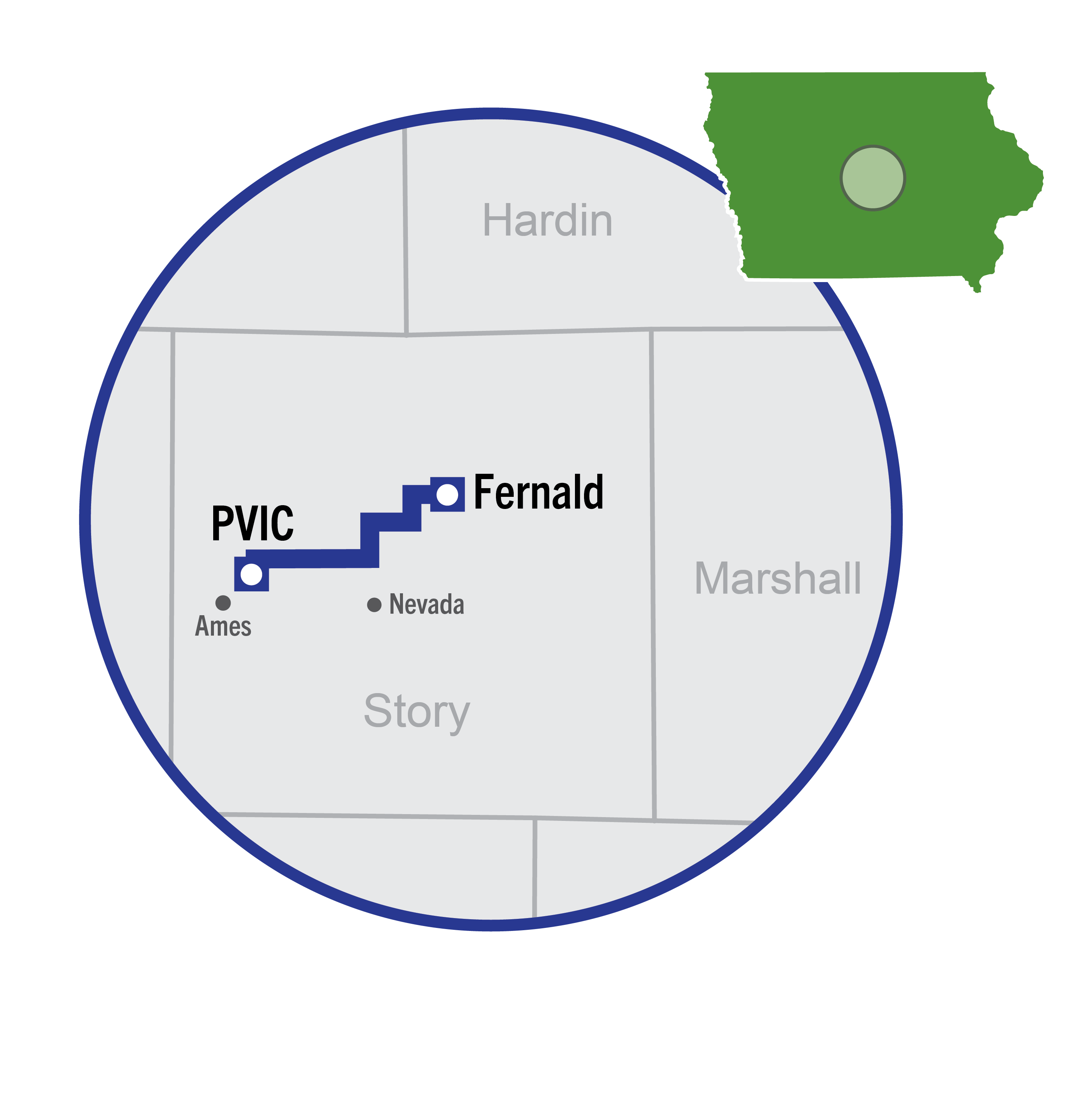 Fernald - Prairie View Industrial Center proposed project route